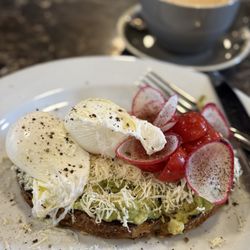 The Rocks Cafe - Avocado toast and cappuccino