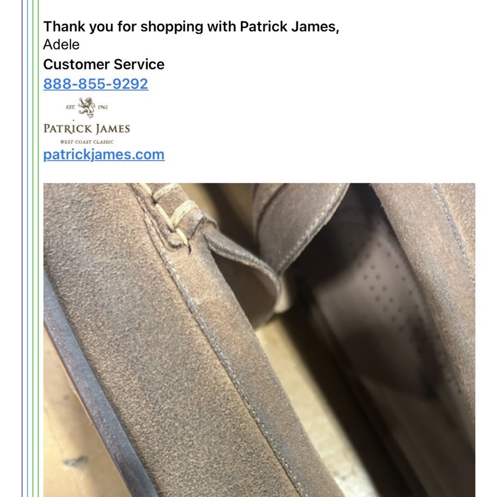 Patrick James - Email correspondence - Shoe Stores Near Me - San Luis Obispo, California