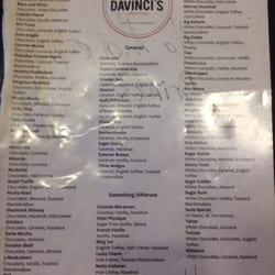 Da Vinci's Coffeehouse and Gelateria - Menu