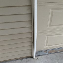 the trim is dented and bent
