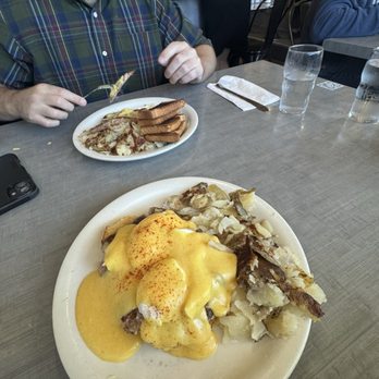 Over The Counter Cafe - Eggs Benedict Combo, Corned Beef Hash Patty - Breakfast & Brunch Near Me - Salt Lake City, Utah Over The Counter Cafe - Eggs Benedict Combo, Corned Beef Hash Patty - Breakfast & Brunch Near Me - Salt Lake City, Utah