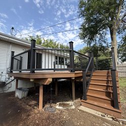AM Carpentry Designs - 20x20 Saddle Trex Composite Deck
Location: Wheaton, Illinois