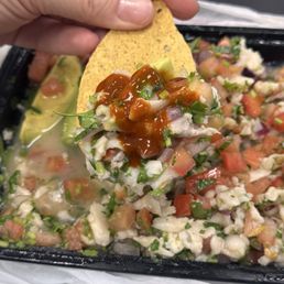 Ceviche Friday special. Small for $9 and $18 for large. Choice of fish or shrimp Ceviche Friday special. Small for $9 and $18 for large. Choice of fish or shrimp