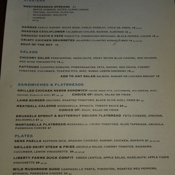 Sens Restaurant - Lunch menu 12.14.22 - Venues & Event Spaces Near Me - San Francisco, California