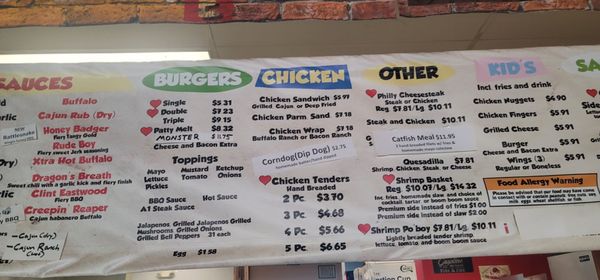 Menu photo 2 Johnny Gryll's Huntsville, AL