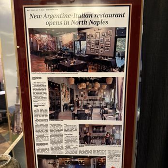 El Gaucho Trattoria - Restaurant opened this past May - Italian Near Me - Naples, Florida