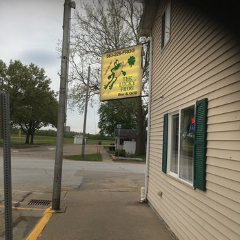 Lucky Frog - a sign for lucky frog farm - Barbeque Near Me - Mc Causland, Iowa