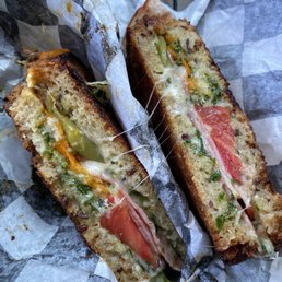 Today's special; Market Griller with ham, gruyere, peppers, and pesto Today's special; Market Griller with ham, gruyere, peppers, and pesto
