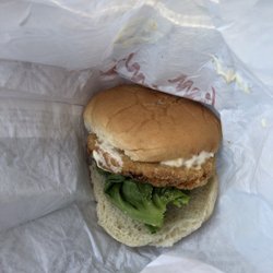 Tim Hortons - This is what $1.99 chicken sandwich looks like.