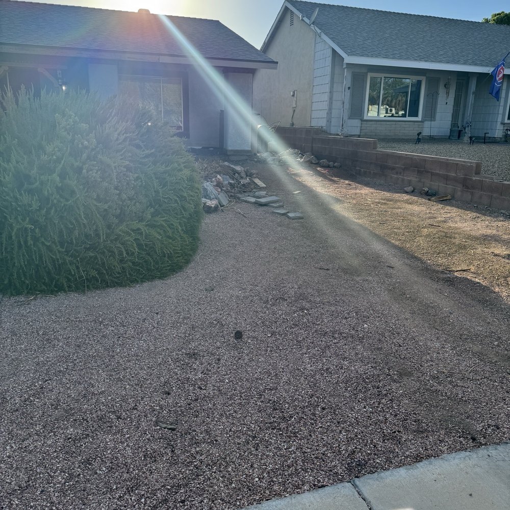 Big Bully Turf - Right side of our yard before - Landscaping Near Me - Henderson, Nevada