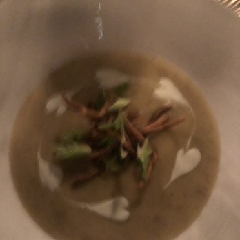 Sage - Soup of the day, Baked Potato purée with scallions and crisp shoestring potato skins! Delicious!!!! - New American Near Me - Sarasota, Florida Sage - Soup of the day, Baked Potato purée with scallions and crisp shoestring potato skins! Delicious!!!! - New American Near Me - Sarasota, Florida