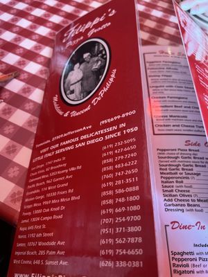 Menu photo 7 Filippi's Pizza Grotto - Temecula Temecula, CA Menu photo 7 Filippi's Pizza Grotto - Temecula Temecula, CA