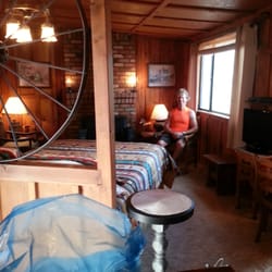 Meanwhile Ranch - Our cabin's bedroom/living room.