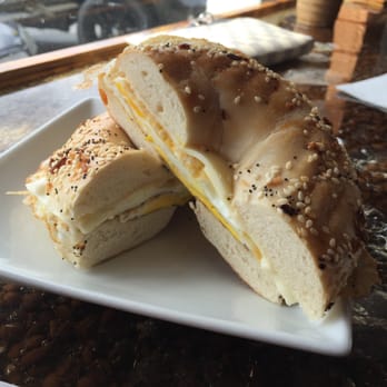 Common Ground Coffee Roasters - Egg and cheese on everything bagel - Coffee & Tea Near Me - Everett, Massachusetts