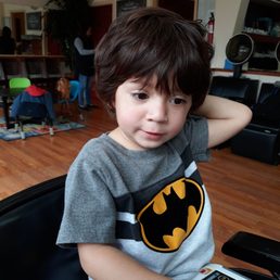 Before his haircut
