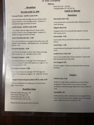 Menu photo 2 3F Bait Company And Diner Karnack, TX Menu photo 2 3F Bait Company And Diner Karnack, TX