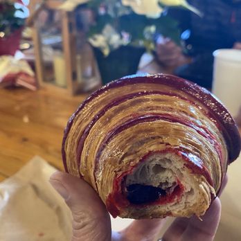 Butcher & Baker Provisions - Raspberry croissant with jam inside - gorgeous and delicious - Bakeries Near Me - Port Gamble, Washington