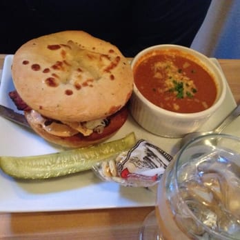 HG Bistro - Reuben sandwich with tomato bisque. - New American Near Me - Puyallup, Washington