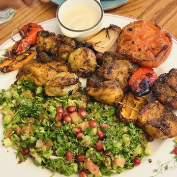 Cafe Landwer - Chicken skewers - Mediterranean Near Me - Boston, Massachusetts Cafe Landwer - Chicken skewers - Mediterranean Near Me - Boston, Massachusetts