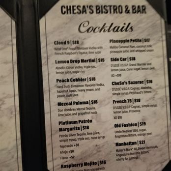 CheSa’s Bistro & Bar - Cocktails - Gluten-Free Near Me - Chicago, Illinois CheSa’s Bistro & Bar - Cocktails - Gluten-Free Near Me - Chicago, Illinois