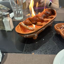 Terra Mar - Chorizo on an open flame.