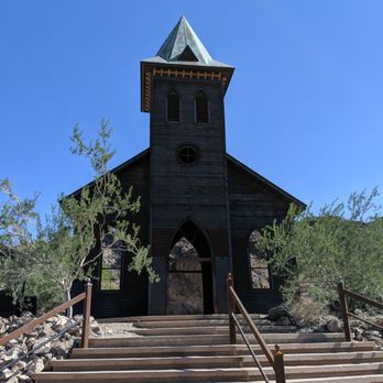 The Desert Bar - Come and get hitched at this cool facade of a church. - Bars Near Me - Parker, Arizona