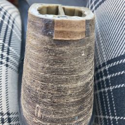 This is what I got back. I have no clue what the hell this is. The heel cap is gone after they got it. This is what I got back. I have no clue what the hell this is. The heel cap is gone after they got it.