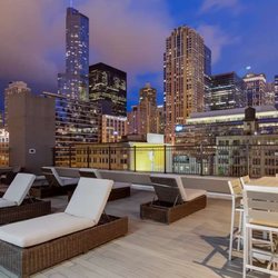 Best Western River North Hotel - Rooftop Terrace Night City View