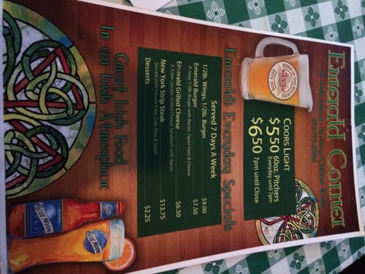 Menu photo 6 Emerald Corner Clifton, NJ