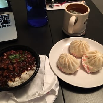 Wow Bao - Chicken teriyaki bowl over white rice and three BBQ pork bao - Chinese Near Me - Chicago, Illinois Wow Bao - Chicken teriyaki bowl over white rice and three BBQ pork bao - Chinese Near Me - Chicago, Illinois