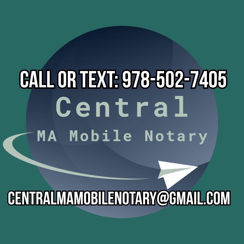 CENTRAL MASS MOBILE NOTARY 13 Photos Worcester, Massachusetts