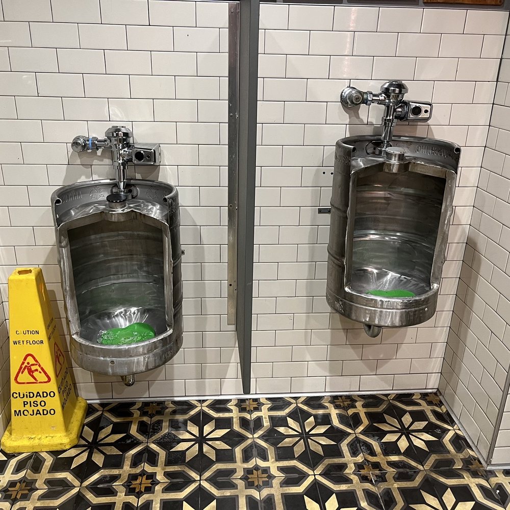 Barney's Beanery - Beer keg urinals. - Breakfast & Brunch Near Me - Santa Monica, California