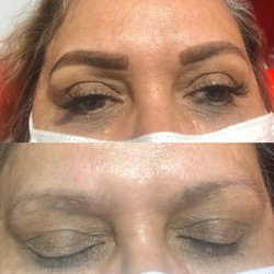 Eyebrow, Lashes & Makeup Bar - Eyebrow tinting before and after
