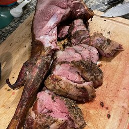 Smoked leg of lamb
