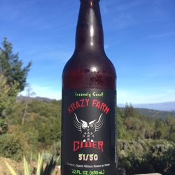 Krazy Farm Cider - 51/50 Cranberry, hibiscus flower, apple base & back sweetened with honey.