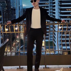 Akram Hanna - Suit by Hugo Boss. Tailoring by Akram Hanna.
