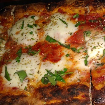 Serious Pie Downtown - BUFFALO MOZZARELLA, RED SAUCE, THEIR OWN FARM'S BASIL $17 - Pizza Near Me - Seattle, Washington