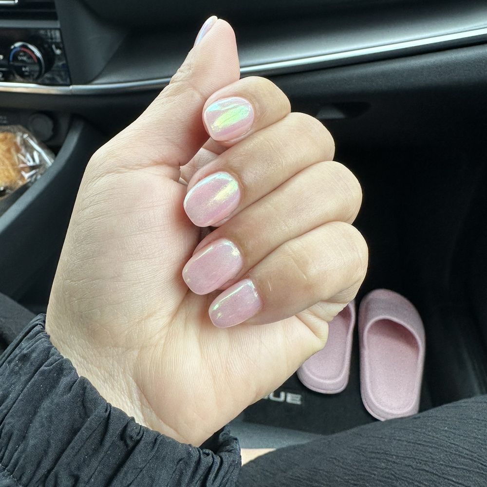 Painted M Nail Spa - I got Pedicure #1 with gel polish; manicure UV-gel, gel polish and chrome. - Nail Salons Near Me - Westbury, New York