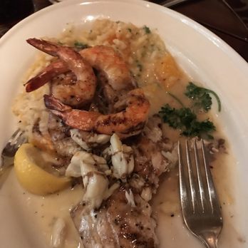 Pappadeaux Seafood Kitchen - My husband meal; red fish and jumbo shrimp butternut squash with risotto. He loved it! - Seafood Near Me - Austin, Texas