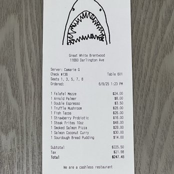 Great White - New American Near Me - Los Angeles, California