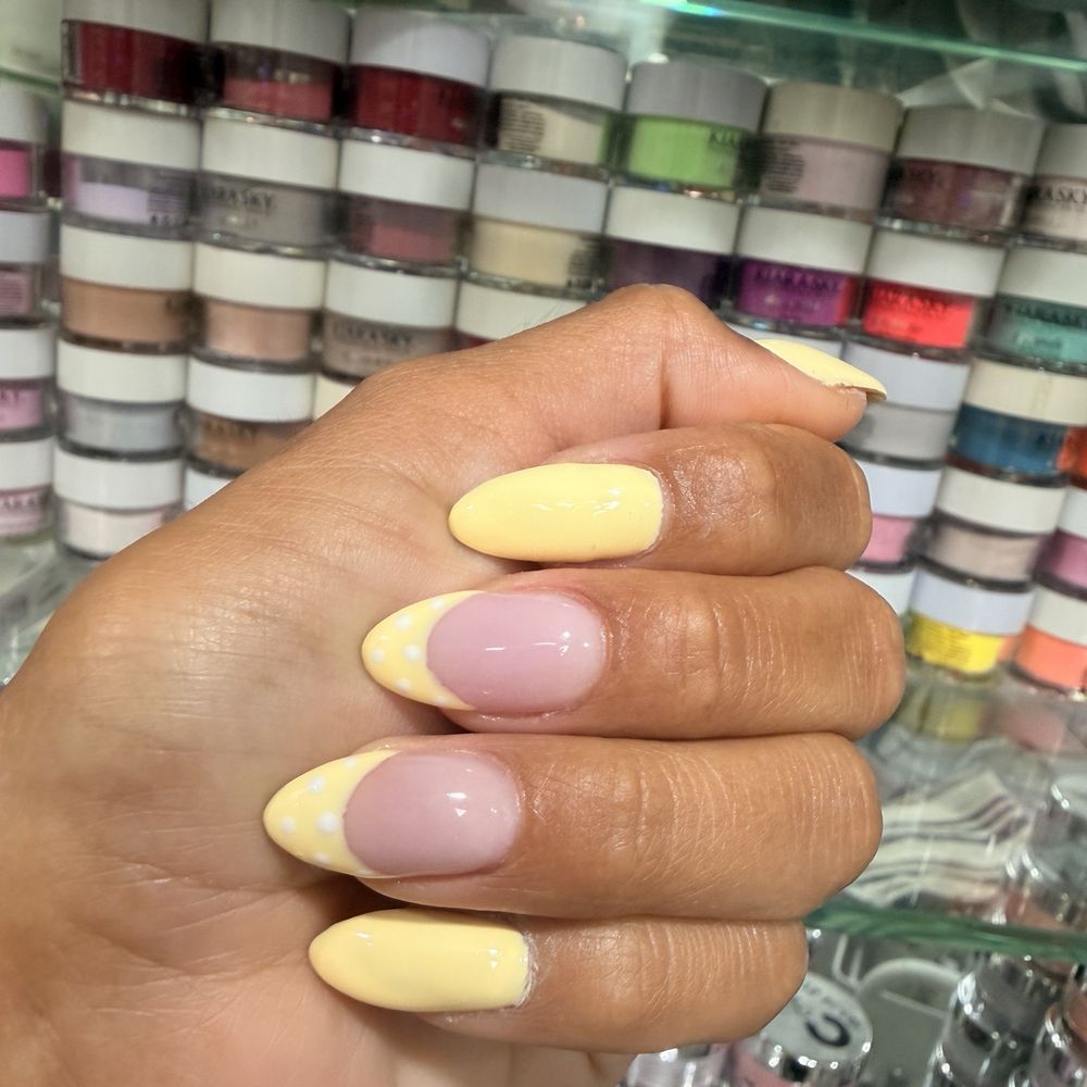Tami's - Baby yellow nails with French tip - Nail Salons Near Me - Long Beach, California