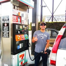 7-Eleven - A proud 7-Eleven gas pumper! Off to L.A. we went for $20 ;)