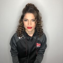 Full face makeup and curls!