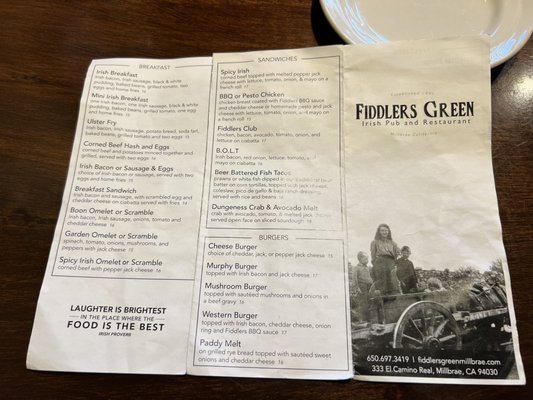 Menu photo 7 Fiddlers Green Millbrae, CA Menu photo 7 Fiddlers Green Millbrae, CA