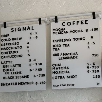 SIGNAL Coffee Roasters - Photo 7: Coffee menu - Coffee Roasteries Near Me - Berkeley, California