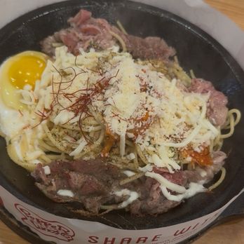 Pepper Lunch - Beef Aglio Olio Teppan Pasta - Japanese Near Me - Irvine, California