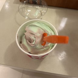 a cup of ice cream