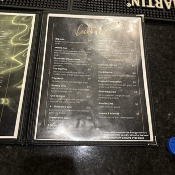 Knock Twice Speakeasy - Cocktail menu - Speakeasies Near Me - West Bloomfield Township, Michigan