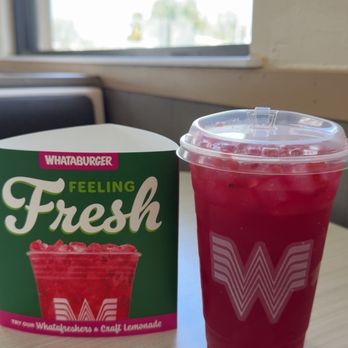 Whataburger - 20oz Strawberry Hibiscus  Very refreshing! A must try! - Fast Food Near Me - Mesa, Arizona