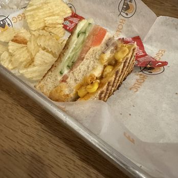 Eggholic - Indian Street Food - Grilled Corn Masala Sandwich - Indian Near Me - Schaumburg, Illinois